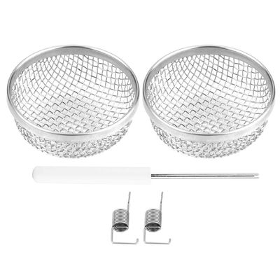 Alvinlite 2pcs Rv Furnace Vent Screen Cover for Bugs, Stainless Steel RV Water Heater Furnace Screen for Campers/Trailers, Including Installing Tools