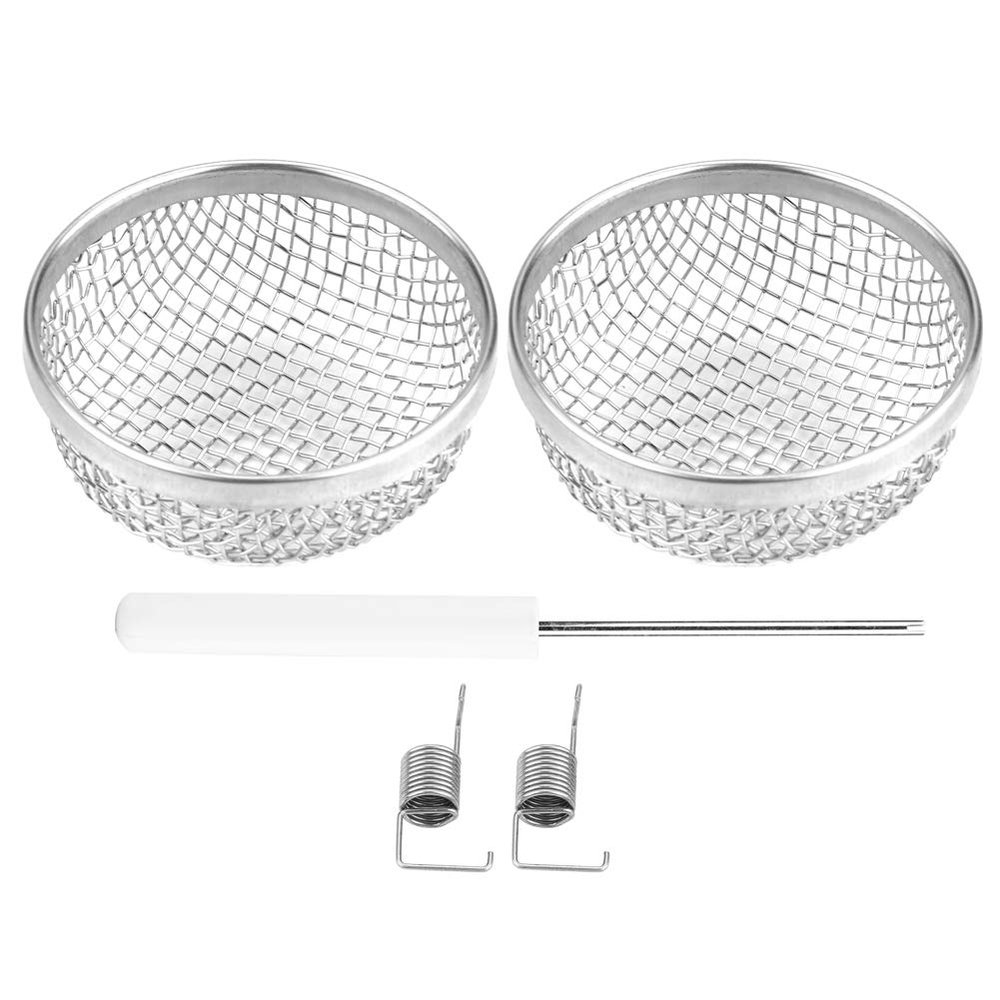 Alvinlite 2pcs Rv Furnace Vent Screen Cover for Bugs, Stainless Steel RV Water Heater Furnace Screen for Campers/Trailers, Including Installing Tools