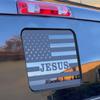 Xinghe for Ford F150 F250 F350 2015-2025, Rear Middle Window American Flag Decals, Matte Black USA Flag Decal for Truck Back Window, for Ford Raptor 2015-2025 Accessories view 1