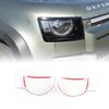 HIRUFAIT 2Pcs Headlight Covers for Land Rover Defender 90 110 130 2020-2023, ABS Material Headlamp Lens Protective Cover Accessories Clear Transparent view 1