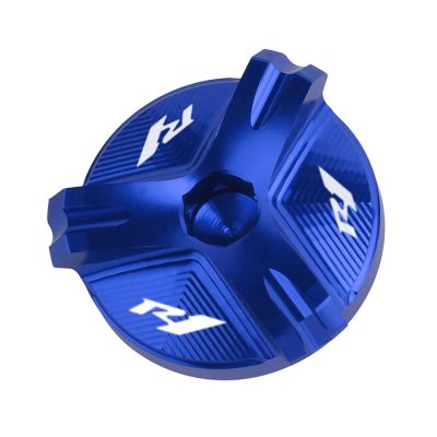 ByoBLu Motorcycle CNC Engine Oil Filler Cap Plug Cover Compatible with Yamaha YZF R1 R3 R6 YZFR1 1998-2020 YZFR3 2015-2021 YZFR6 YZFR6S 2006-2021 (Color : R1 Blue, Size : A)