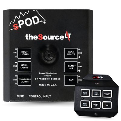 sPOD SourceLT Mini 6 Accessory Controller with Steering Wheel Mount Kit for 2022+ Polaris RZR Pro R, 2020+ Pro XP, 2025 Pro S, & 2020-24' Turbo R UTV - USA 5-Year Warranty