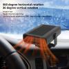 24V Car Heater, ABS Car Fan Heater, Windshield Heating Defrost Defogger with Plug in Cigarette Lighter, Car Windscreen Demister (Black) view 2