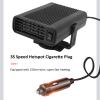 24V Car Heater, ABS Car Fan Heater, Windshield Heating Defrost Defogger with Plug in Cigarette Lighter, Car Windscreen Demister (Black) view 3