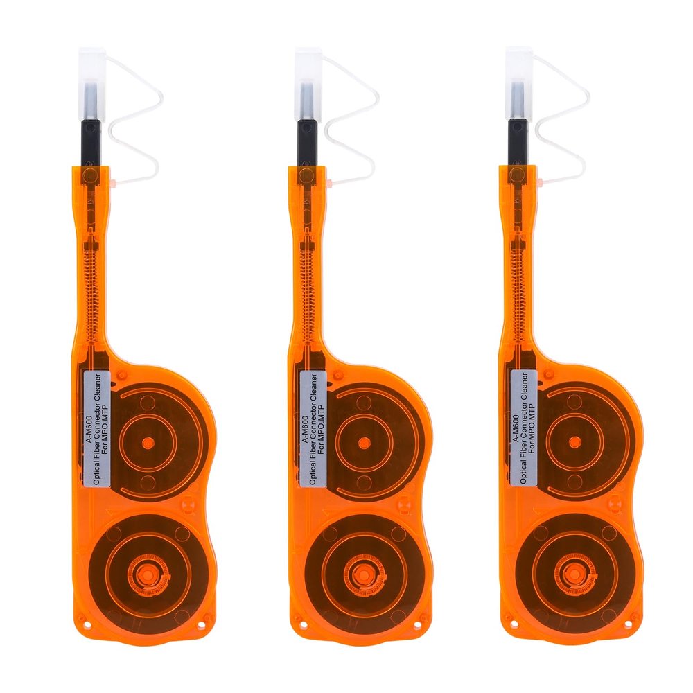 3PC Fiber Optic Cleaning Pen for 8/12/24 Core MPO/MTP Connector (Orange)