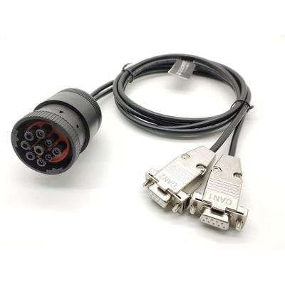 J1939 Puede conector de Cable deutconnector a Doble D-Sub 9 Pin para camin herramienta de diagnstico OBD2 camin escner camiones de servicio pesado autobuses maquinaria de 3.28ft