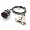 J1939 Puede conector de Cable deutconnector a Doble D-Sub 9 Pin para camin herramienta de diagnstico OBD2 camin escner camiones de servicio pesado autobuses maquinaria de 3.28ft view 1