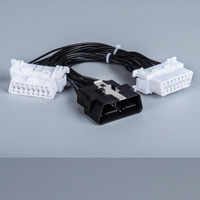 Elecbee Automobile OBD2 Extension Cable Female to Male and Female 30Cm(15cm*2)