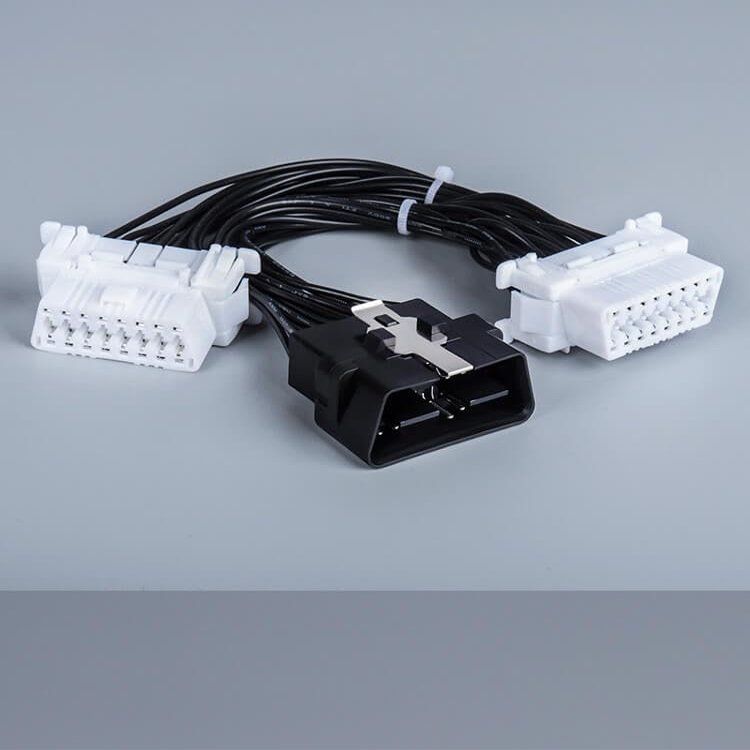 Elecbee Automobile OBD2 Extension Cable Female to Male and Female 30Cm(15cm*2)