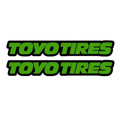 2pcs for Toyo Tires Decal Set Quality Sticker Vinyl Graphic Logo Adhesive (Green)