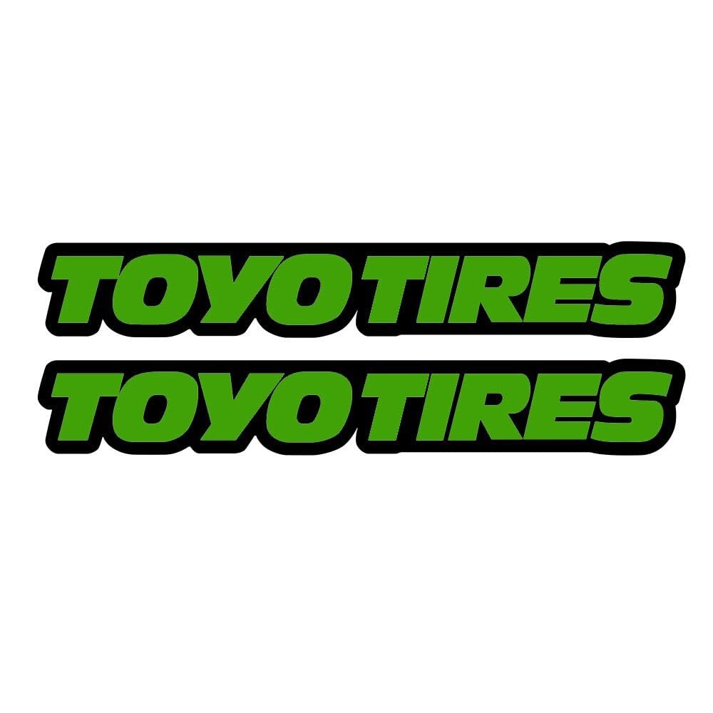 2pcs for Toyo Tires Decal Set Quality Sticker Vinyl Graphic Logo Adhesive (Green)
