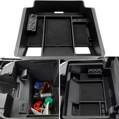 JOJOMARK Center Console Organizer Tray fits for 2022-2026 GMC Sierra/Chevy Silverado 1500 Accessories,2024-2026 Silverado/Sierra 2500HD 3500HD (Wireless Charging With Full Console w/Bucket Seats Only)