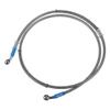 uxcell 1400mm 55.12" Length 0.4" ID Motorcycle Hydraulic Brake Line Oil Hose Pipe Metal Braided Cable for ATV Motocross Sport Bikes Street Bikes Silver Tone view 1