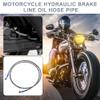 uxcell 1400mm 55.12" Length 0.4" ID Motorcycle Hydraulic Brake Line Oil Hose Pipe Metal Braided Cable for ATV Motocross Sport Bikes Street Bikes Silver Tone view 2