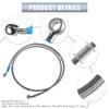 uxcell 1400mm 55.12" Length 0.4" ID Motorcycle Hydraulic Brake Line Oil Hose Pipe Metal Braided Cable for ATV Motocross Sport Bikes Street Bikes Silver Tone view 3