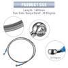 uxcell 1400mm 55.12" Length 0.4" ID Motorcycle Hydraulic Brake Line Oil Hose Pipe Metal Braided Cable for ATV Motocross Sport Bikes Street Bikes Silver Tone view 4