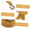 FAVOMOTO Car Rope Heavy Duty Towing Strap Wear-Resistant Pulling Rope for Truck and Car Emergency Accessory Nylon Construction Convenient Storage view 2