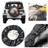 American Flag Spare Tire Cover - Rustic Patriotic Bird Wheel Covers for Trailer Tires RV Truck SUV Protectors Universal USA Flag Accessories 14 Inch view 4