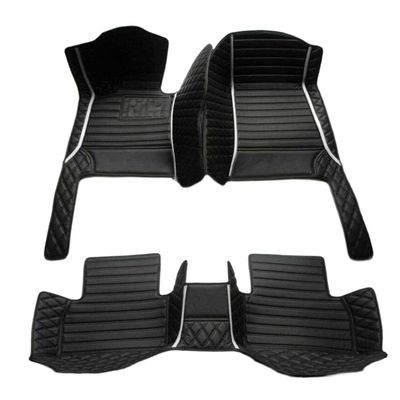 BILKAR Custom Car Floor Mats fit for Acura Sedan 2000-2023 Full Coverage of Vehicle Interior Floor Accessories Automotive Liners (Black Double Pinned White Stripe)