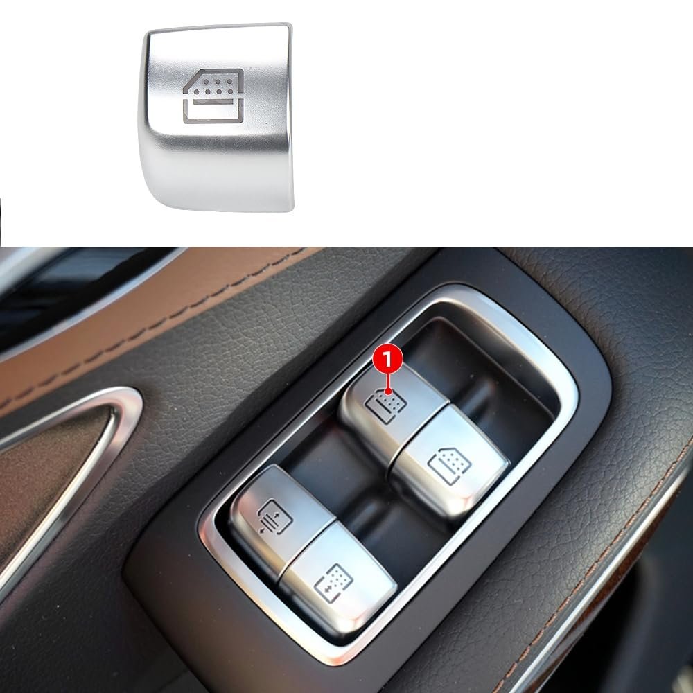 Window Switch Button Covers for Mercedes Benz S Class, Rear Window Switch Repair Button CapsFits Mercedes Benz W222 S Class 2014-2019 (No.1)