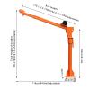 1100 LB Truck-Mounted Crane, with Electric Winch 12V, Painted Q235 Steel Pickup Truck Jib Cranes 360 Rotate Base for Engines Hoist, Shop Crane view 4