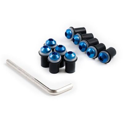 10PCS Motorcycle Windshield Bolts Screws Kit Aluminum Windscreen Body Mounting Bolts Wellnuts for Yamaha YZF-600 R7 2022 2023 YZF600R Thundercat YZF1000R Thunderace 1996-2007 Blue