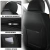 ILMO Seat Covers Fit for RAM 2500 2012-2026, Waterproof Nappa Leather Truck Seat Protectors with Soft Touch, Compatible Airbag Auto Interior Covers (Black&Red, 2 Front Seat Luxury) view 3