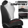 ILMO Seat Covers Fit for RAM 2500 2012-2026, Waterproof Nappa Leather Truck Seat Protectors with Soft Touch, Compatible Airbag Auto Interior Covers (Black&Red, 2 Front Seat Luxury) view 4