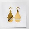 Decal Stickers of Earrings (Metallic Gold) (Set of 2) Luxury Weatherproof Vinyl Decal Stickers for Laptop Desktop Smartphone Car Dirt Bike Wall Room Mason Jar Bathtub Door - ANDVER1e38053GO view 1