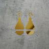 Decal Stickers of Earrings (Metallic Gold) (Set of 2) Luxury Weatherproof Vinyl Decal Stickers for Laptop Desktop Smartphone Car Dirt Bike Wall Room Mason Jar Bathtub Door - ANDVER1e38053GO view 2