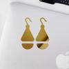 Decal Stickers of Earrings (Metallic Gold) (Set of 2) Luxury Weatherproof Vinyl Decal Stickers for Laptop Desktop Smartphone Car Dirt Bike Wall Room Mason Jar Bathtub Door - ANDVER1e38053GO view 3