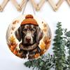 German Shorthaired Pointer Dog is Wearing Scarf and Beanie Spare Tire Cover, Wheel Protectors Weatherproof Universal, Wheel Cover Fit for Many Vehicle 27" 28" 29" 30" 32" 34" view 3