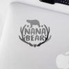 Decal Stickers of Nana Bear (Metallic Silver) (Set of 2) Premium Waterproof Vinyl Decal Stickers for Laptop Smartphone Car Dirt Bike Wall Room Mason Jar Bathtub Door Skateboard - ANDVER1f11493SI view 3