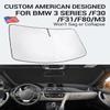 Proadsy 2026 Upgrade Front Windshield Sun Shade Foldable Sunshade Protector Custom Fit 2013-2018 BMW 3 Series /F30 /F31 /F80 /M3 Accessories view 2
