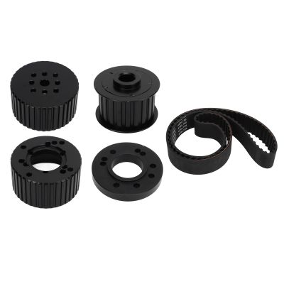 Belt Tensioner Pulley Drive Kit, Precise Ratio Slip Resistant Belt Drive Pulley Kit Power Steering 2258KIT for Big Block 383 400 413 440 Engine (Black)