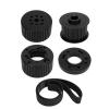 Belt Tensioner Pulley Drive Kit, Precise Ratio Slip Resistant Belt Drive Pulley Kit Power Steering 2258KIT for Big Block 383 400 413 440 Engine (Black) view 2