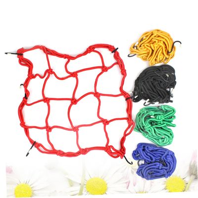 FAVOMOTO Motorcycle Tank Bag Luggage Net Bungee Net Bag Carrier 6 Hooks Fit for Various Bikes Random Color