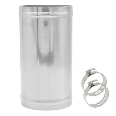 YSIL Intercooler Pipe Air Intake Tube OD 2.5"(63mm) Length 4.72"(120mm) Straight Aluminum Universal Hose Joiner Pipe Connector with 2 Clamps