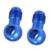 Taimmach 2pcs Dia.10.5mm Blue Fuel Banjo Fittings 6AN Male Flare Adapter Banjo Bolt Fuel Oil Pump Aluminium Alloy for Car view 1