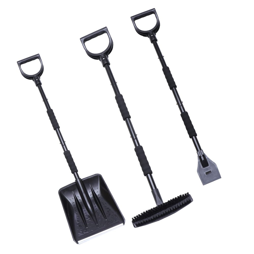 FAVOMOTO 1set Detachable Snow Brush Ice Scraper Kit for Truck and Roof Multi-Function Tool Swivel Brush and Heavy-Duty Ice Scraper for Snow Removal