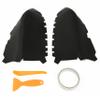 KUAFU Front Door Panel Armrest Cover Compatible with 2009-2015 Honda Pilot PVC Black view 3