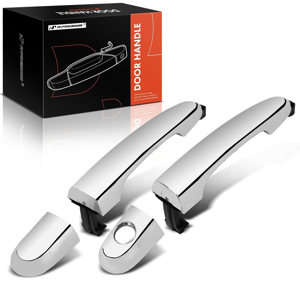 A-Premium Outside Exterior Door Handles Compatible with Kia Sorento 2011 2012 2013 2014 2015, Chrome, 2-PC Set, Front Driver and Passenger Side