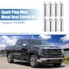 uxcell 8 Pcs Spark Plug Wire Metal Heat Shield Set for Chevy 4.8L 19329681 view 2