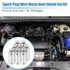 uxcell 8 Pcs Spark Plug Wire Metal Heat Shield Set for Chevy 4.8L 19329681 view 3
