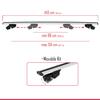 accessorypart Compatible with Peugeot Rifter 2023-2026 Hook Model Car Roof Rack Cross Bar Gray Aluminium 2 Bars view 4