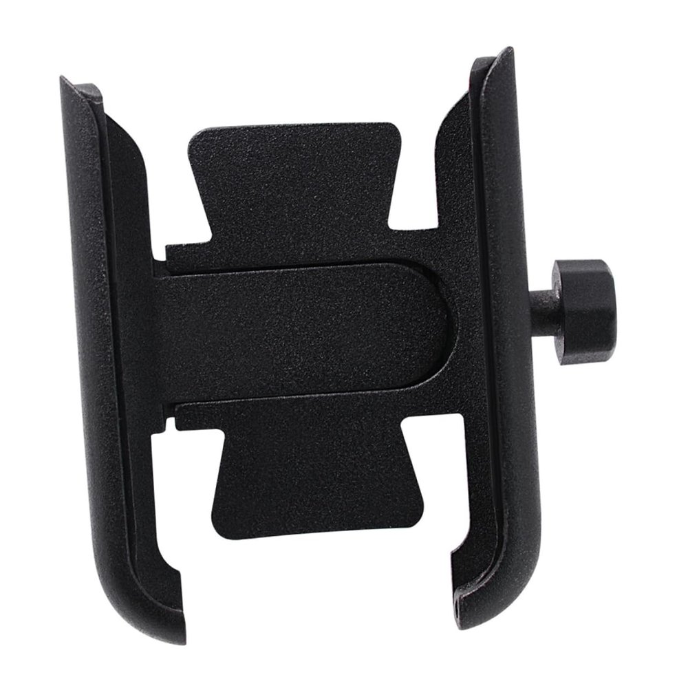 FAVOMOTO Aluminum Alloy Mobile Phone Holder for Motorcycle and ATV Rotatable Phone Mount Black Bracket for Navigation and Riding Equipment