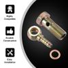 Karlass 4 Set Car Banjo Hose Barb Bolt Metal with 8mm Spacers for Car Fittings Washer Bronze Tone view 4