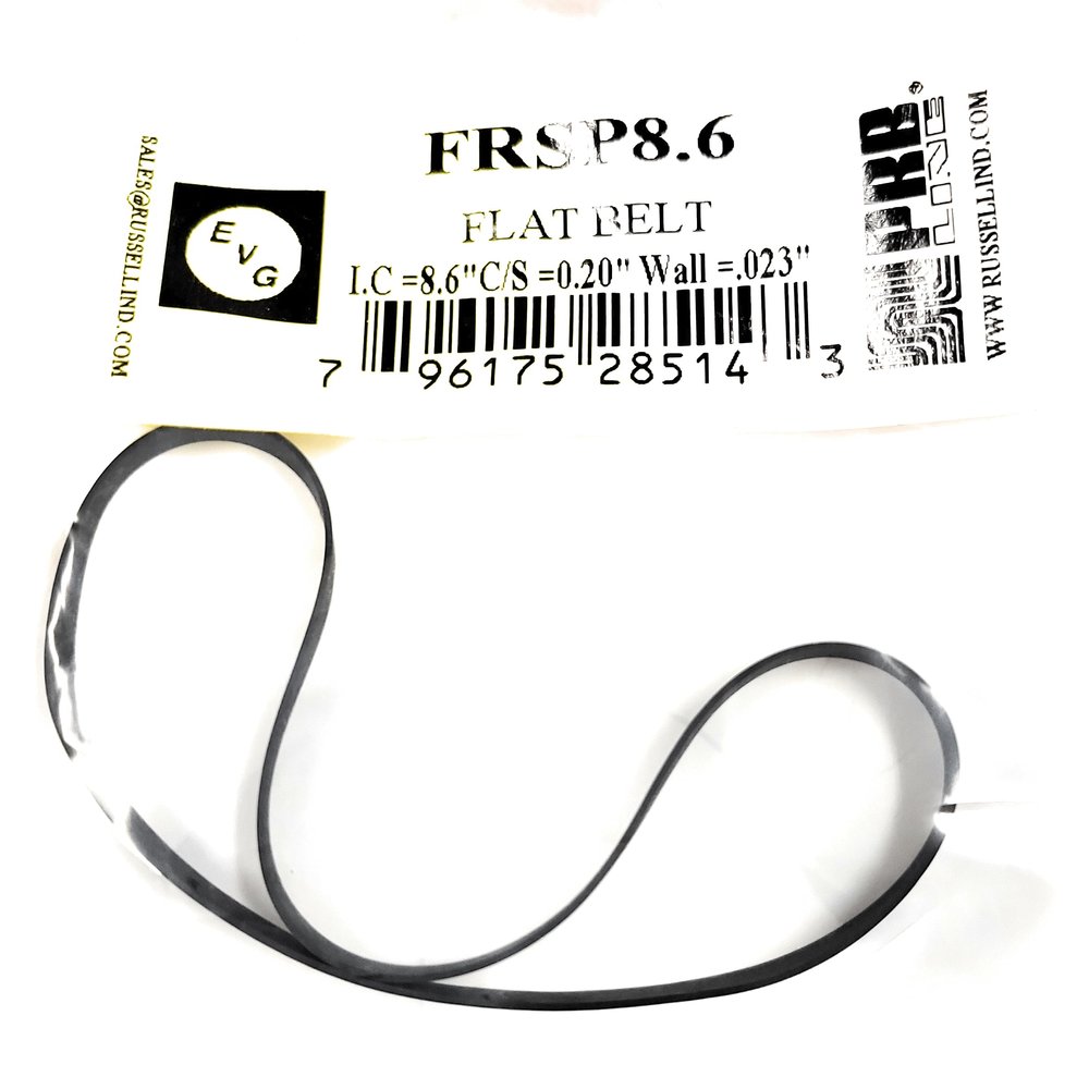 Drive Belt for Tape Players Flat Rubber FRSP8.6 EVG/PRB (1PC) 8.6"I.C. X .20"C/S X .023" Wall