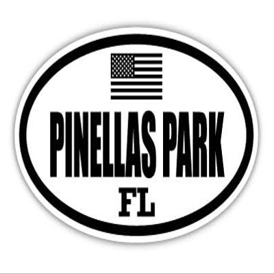 3 Pack Reflective Pinellas Park FL Florida Pinellas County Stealthy US Flag Euro Decal Sticker Vinyl for Hard Hats, Bottles, Glass, Toolbox 2" x 3"