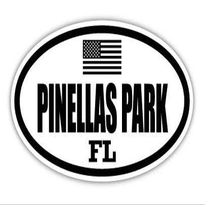 3 Pack Reflective Pinellas Park FL Florida Pinellas County Stealthy US Flag Euro Decal Sticker Vinyl for Hard Hats, Bottles, Glass, Toolbox 2" x 3"